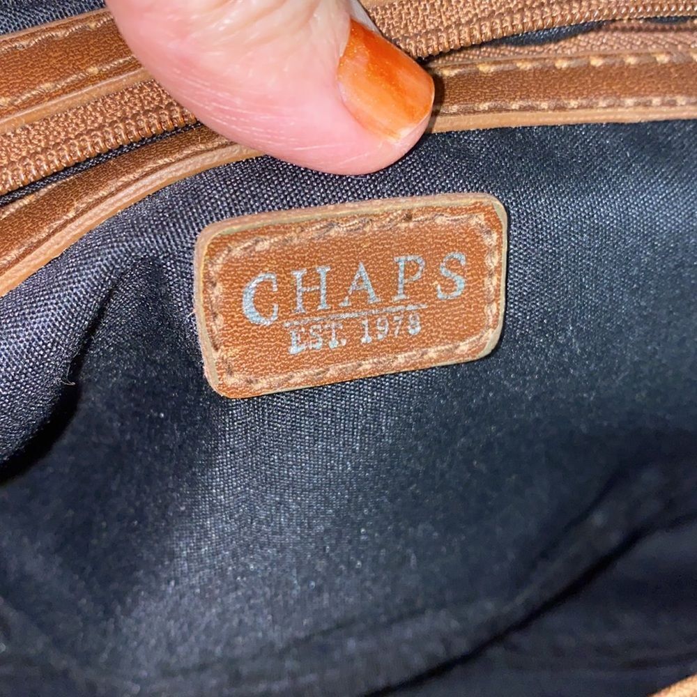 Chaps Canvas Hobo Satchel Bag - Picture 9 of 13